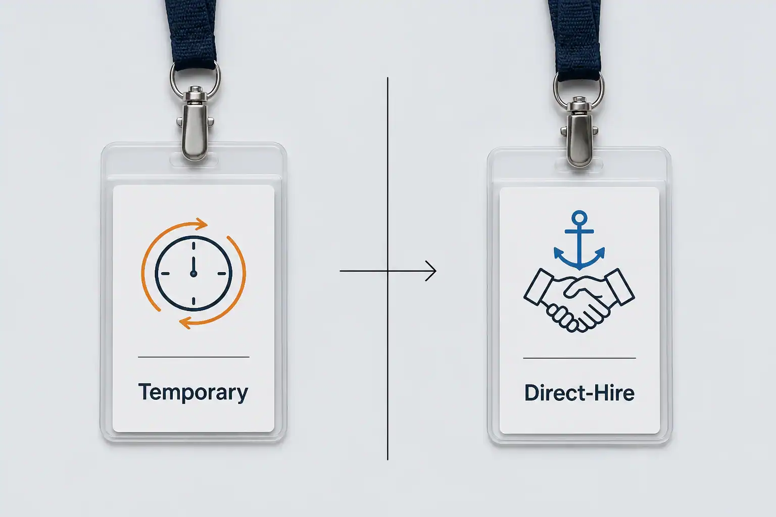 One badge represents a revolving door.